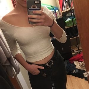 Off the shoulder crop top